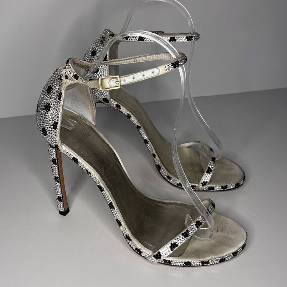 Stuart Weitzman Silver and Black Heels - Picture 2 of 14